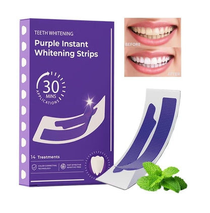 Purple Instant Teeth Whitening Strips pack for sensitive teeth HR Gulf Hub UAE