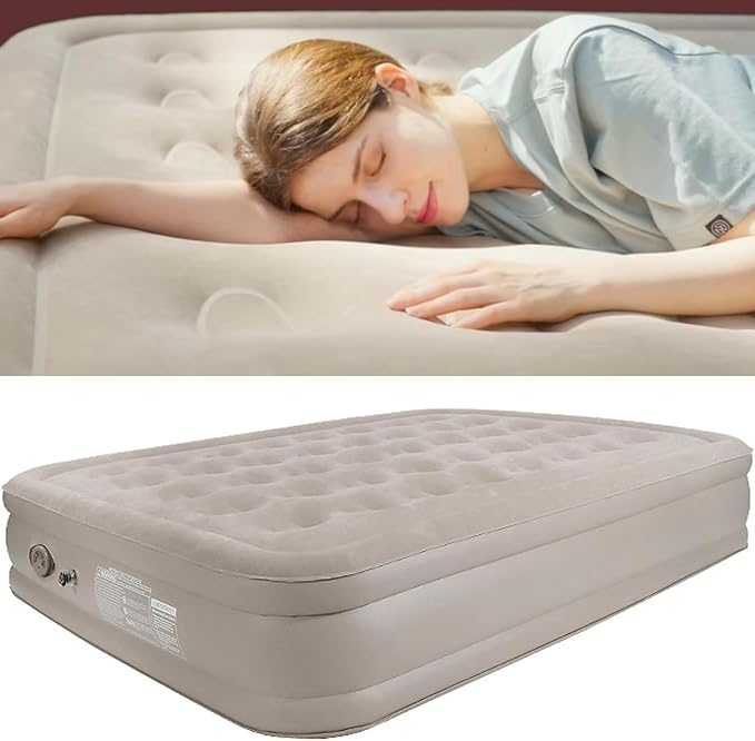 16 inch raised camping air mattress with built in electric pump - HR Gulf Hub UAE