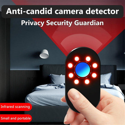 Portable anti spy mini hidden camera detector with red LED scanning lens - HR Gulf Hub UAE