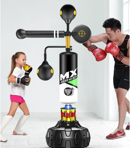 Freestanding boxing reflex trainer with speed bag and 360 degree spinning bar - HR Gulf Hub UAE